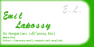 emil lapossy business card